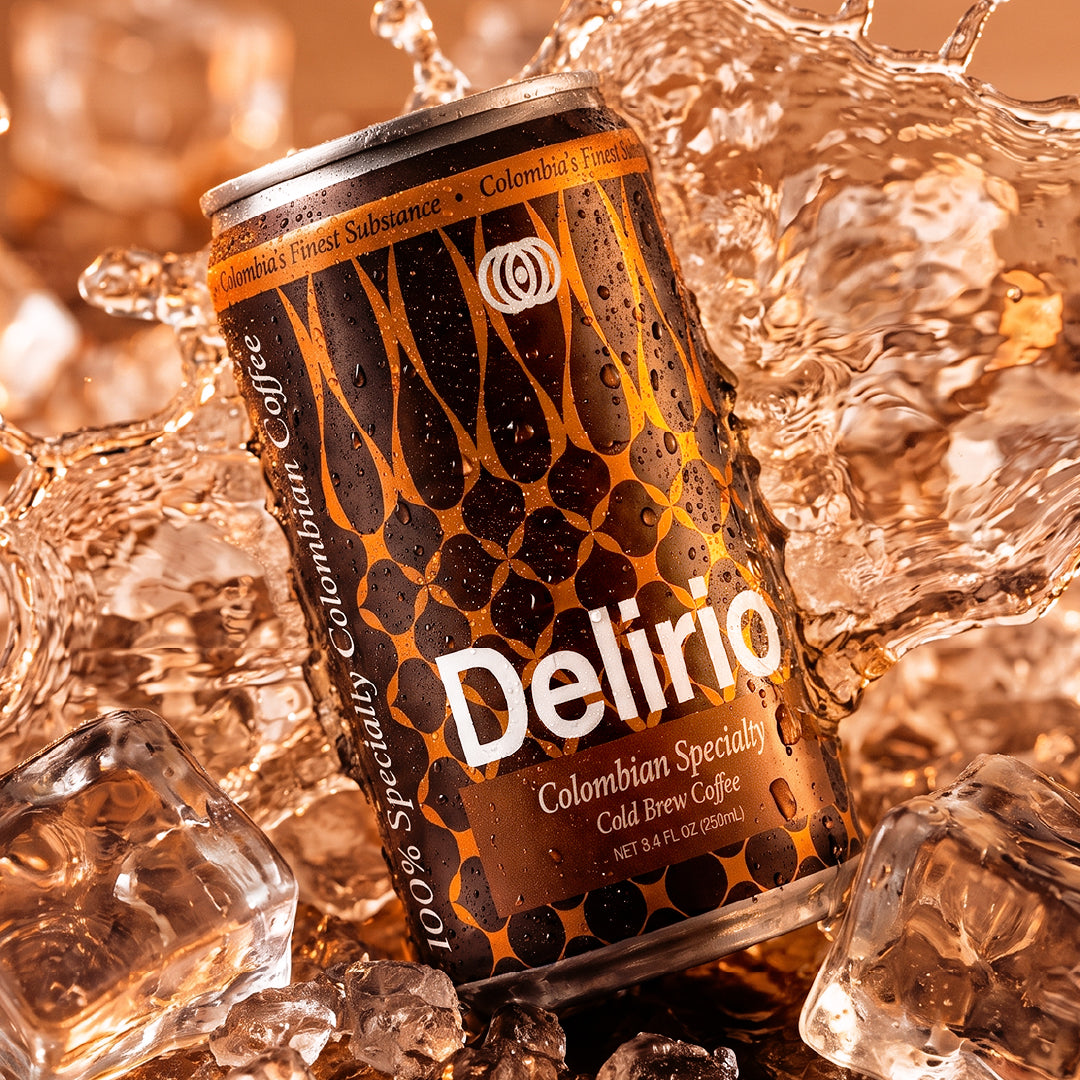 Delirio black cold brew poured over ice